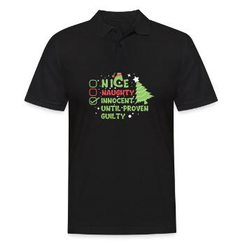 Joyeux Noël - Polo Homme - noir - Devant - Kai (181cm)