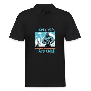 Pigeon Workout Bodybuilding Fitness Gym Muscle - Männer Poloshirt - Schwarz - Vorne - Kai (181cm)