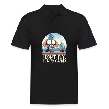 Pigeon Workout Bodybuilding Fitness Gym Muscle - Men's Polo Shirt - black - Front - Kai (181cm)