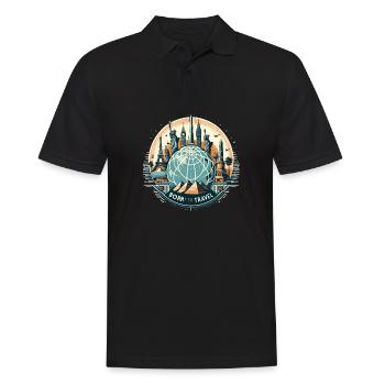 Né pour voyager Voyage Voyage Voyage Vacances Voyage - Polo Homme - noir - Devant - Kai (181cm)