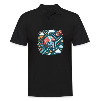 American Football Football Kinder Football Kids - Men's Polo Shirt - black - Front - Kai (181cm)