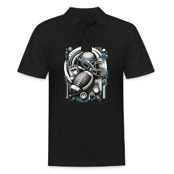 American Football Football Football Helm Football - Männer Poloshirt - Schwarz - Vorne - Kai (181cm)