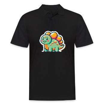 Dinosaure Bébé Dino Enfants Dinosaure Enfants - Polo Homme - noir - Devant - Kai (181cm)
