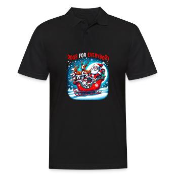Dogs for Everybody Festive Dogs for Everybody - Men's Polo Shirt - black - Front - Kai (181cm)