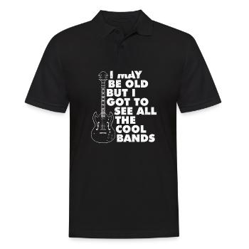 Music Lover I May Be Old But I Got To See All The - Männer Poloshirt - Schwarz - Vorne - Kai (181cm)