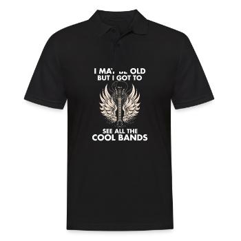 Music Lover I May Be Old But I Got To See All The - Männer Poloshirt - Schwarz - Vorne - Kai (181cm)