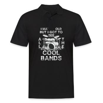 I May Be Old But I Got To See All The Cool Bands - Männer Poloshirt - Schwarz - Vorne - Kai (181cm)