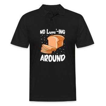 Brot backen Bäcker Bäckerei Brot machen - Männer Poloshirt - Schwarz - Vorne - Kai (181cm)