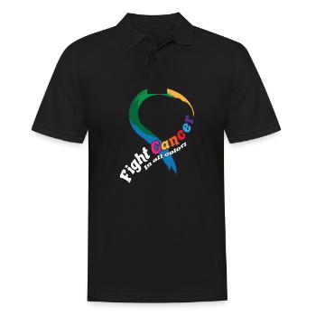 Cancer Survivor Support Fight Cancer In All Colors - Men's Polo Shirt - black - Front - Kai (181cm)