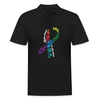 Fight Cancer In All Colors Cancer Awareness Month - Men's Polo Shirt - black - Front - Kai (181cm)