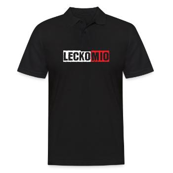 Lecko Mio Saarland Saarländischer Spruch - Männer Poloshirt - Schwarz - Vorne - Kai (181cm)