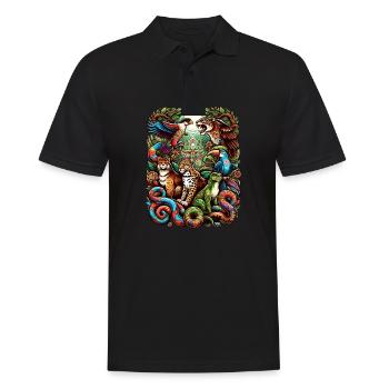 Guide de l’ animal de l’ayahuasca - Polo Homme - noir - Devant - Kai (181cm)