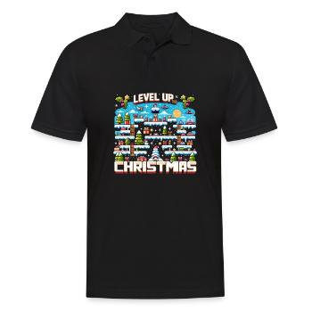 Level Up This Christmas Gamer Controller Holiday - Men's Polo Shirt - black - Front - Kai (181cm)
