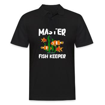 Aquaristics, Fish farming, Aquarists - Men's Polo Shirt - black - Front - Kai (181cm)