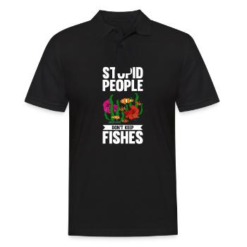 Aquaristics, Fish farming, Aquarists - Men's Polo Shirt - black - Front - Kai (181cm)