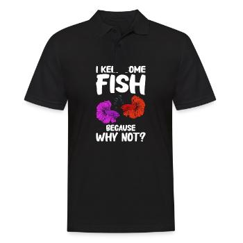 Aquaristics, Fish farming, Aquarists - Men's Polo Shirt - black - Front - Kai (181cm)