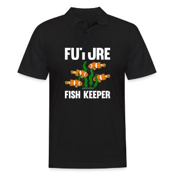 Aquaristik Fischzucht Aquarianer - Männer Poloshirt - Schwarz - Vorne - Kai (181cm)