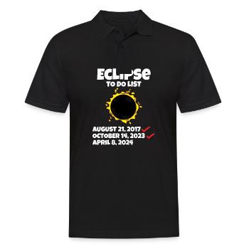Eclipse to do List Path of Totality Total Solar - Men's Polo Shirt - black - Front - Kai (181cm)