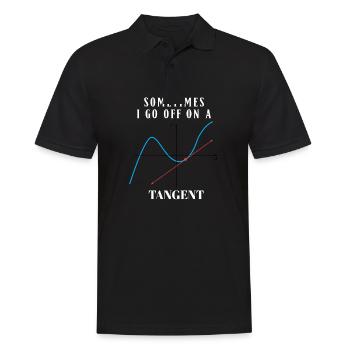 Parfois, je pars sur une tangente Math Humour - Polo Homme - noir - Devant - Kai (181cm)