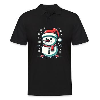 Snowman Dabbing Snowman Dab Snowmen - Men's Polo Shirt - black - Front - Kai (181cm)