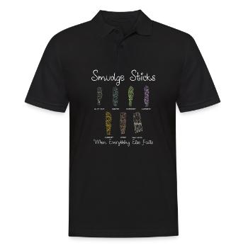 Sauge Smudge bâtons guérison spirituelle prière païenne - Polo Homme - noir - Devant - Kai (181cm)