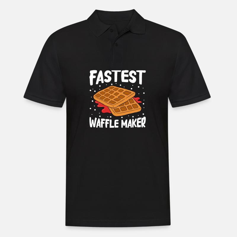 Waffle making waffle maker - Men's Polo Shirt - black
