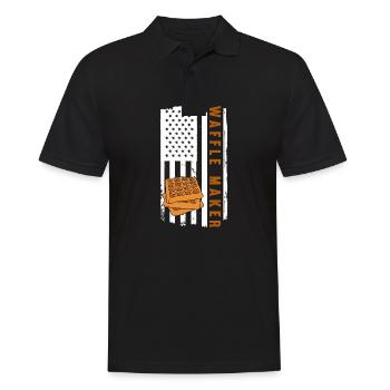 Waffel machen Waffeleisen - Männer Poloshirt - Schwarz - Vorne - Kai (181cm)