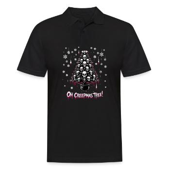 Oh Creepmas Tree Creepy Festive Goth Emo Horror - Men's Polo Shirt - black - Front - Kai (181cm)
