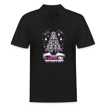 Oh Creepmas Tree Creepy Festive Goth Emo Horror - Männer Poloshirt - Schwarz - Vorne - Kai (181cm)