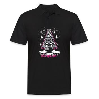 Oh Creepmas Tree Creepy Festive Goth Emo Horror - Männer Poloshirt - Schwarz - Vorne - Kai (181cm)
