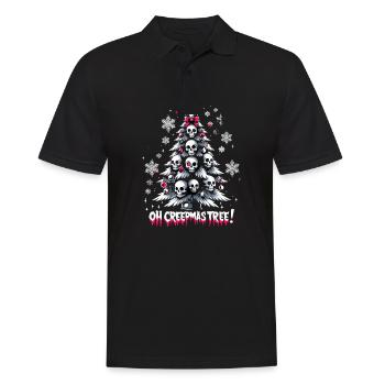 Oh Creepmas Tree Creepy Festive Goth Emo Horror - Männer Poloshirt - Schwarz - Vorne - Kai (181cm)