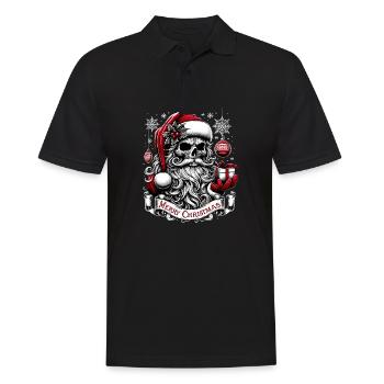 Merry Christmas Creepy Goth Santa Pajama - Men's Polo Shirt - black - Front - Kai (181cm)