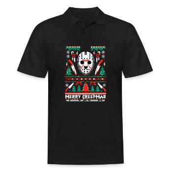 Merry Creepmas Festive Slasher Ugly Christmas - Männer Poloshirt - Schwarz - Vorne - Kai (181cm)
