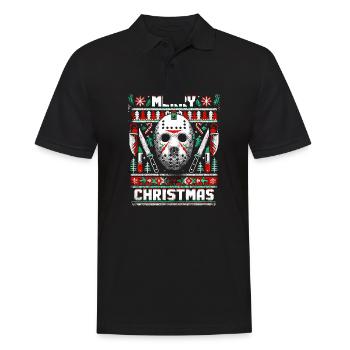 Merry Creepmas Festive Slasher Ugly Christmas - Männer Poloshirt - Schwarz - Vorne - Kai (181cm)
