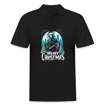 Merry Christmas Festive Slasher Candy Cane Menace - Men's Polo Shirt - black - Front - Kai (181cm)