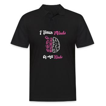 Cadeaux d’enseignants en éducation spécialisée Amour de l’enseignement - Polo Homme - noir - Devant - Kai (181cm)