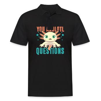 Vos questions sur l’axolotl - Polo Homme - noir - Devant - Kai (181cm)