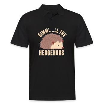 Gib Mir Alle Hedgehogs - Männer Poloshirt - Schwarz - Vorne - Kai (181cm)