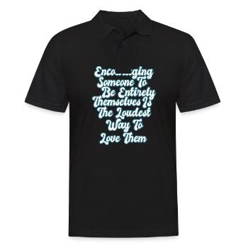 Life Wisdom Growth Mindset Inspirational Quote - Männer Poloshirt - Schwarz - Vorne - Kai (181cm)