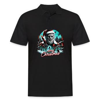 Merry Christmas Festive Slasher Candy Cane Menace - Men's Polo Shirt - black - Front - Kai (181cm)