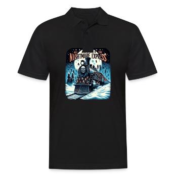 Tout le monde à bord du Nightmare Express Horreur des Fêtes - Polo Homme - noir - Devant - Kai (181cm)