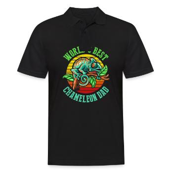 Le meilleur t-shirt Caméléon Dad au monde - Polo Homme - noir - Devant - Kai (181cm)