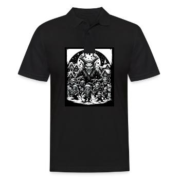 Démon de Noël de célébration de la nuit de Krampus - Polo Homme - noir - Devant - Kai (181cm)