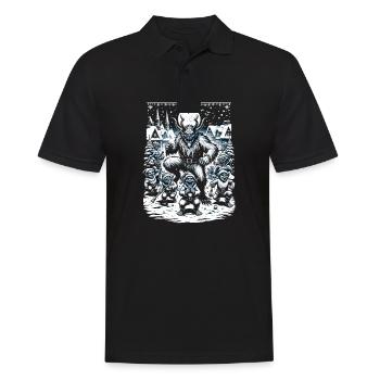 Démon de Noël de la célébration de la nuit de Krampus - Polo Homme - noir - Devant - Kai (181cm)