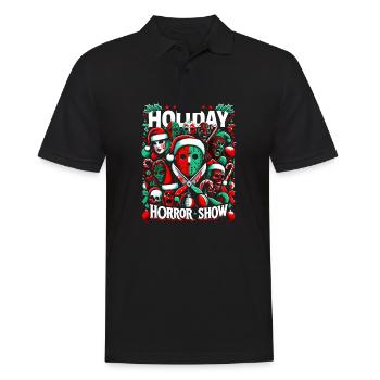 Holiday Horror Show - Slasher and Christmas Fusion - Men's Polo Shirt - black - Front - Kai (181cm)
