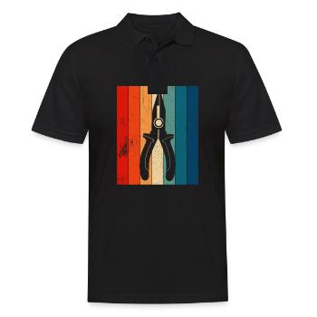 Électricien Dire Compagnon Électricien - Polo Homme - noir - Devant - Kai (181cm)