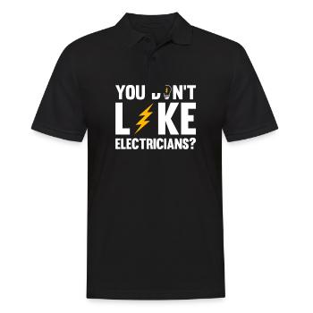 Électricien Dire Compagnon Électricien - Polo Homme - noir - Devant - Kai (181cm)