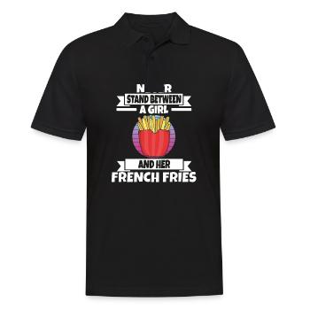 Frites drôles Frites drôles - Polo Homme - noir - Devant - Kai (181cm)