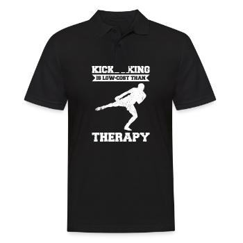 Kickboxen Kickboxer Kickboxing - Men's Polo Shirt - black - Front - Kai (181cm)