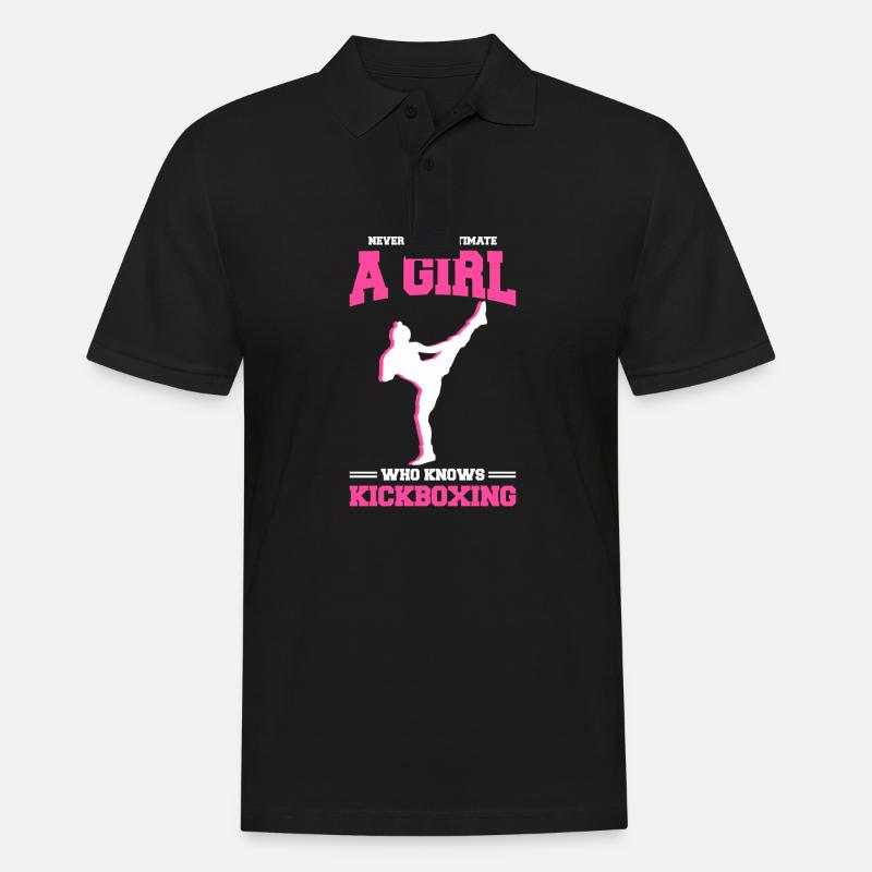 Kickboxen Kickboxer Kickboxing - Männer Poloshirt - Schwarz